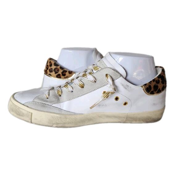 Philippe Model paris PRSX Leopard & leather low top sneakers size 40 EU Pristine main image 11
